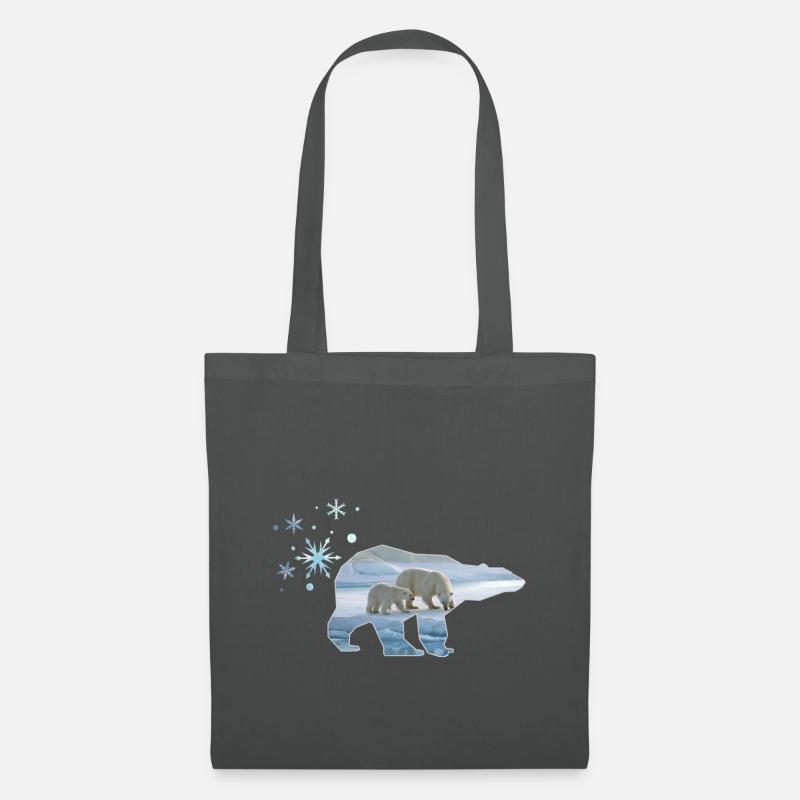 Eisbär - Stoffbeutel - Graphite