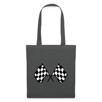 Chequered Racing Flags - Tote Bag - graphite grey - Front