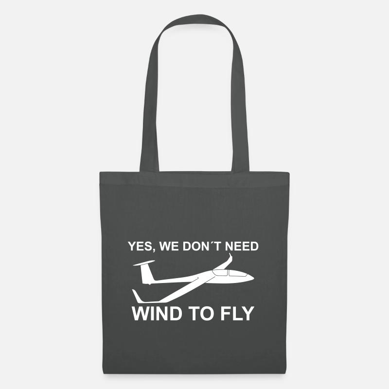 Wind glider pilot thermal saying glide pilot - Tote Bag - graphite grey
