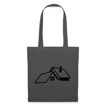 Logo transparent de la maison - Sac en tissu - gris graphite - Devant
