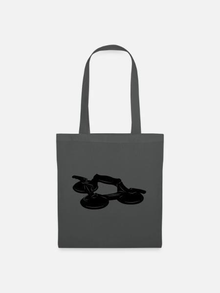 Glasstaubsauger mit drei Saugnäpfen - Stoffbeutel - Graphite