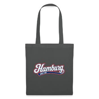 Hamburg - Hansestadt - Alster - Elbe - Michel - Stoffbeutel - Graphite - Vorne