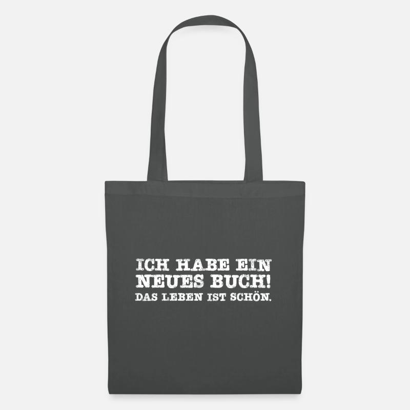 Ich Habe Ein Neues Buch - Stoffbeutel - Graphite
