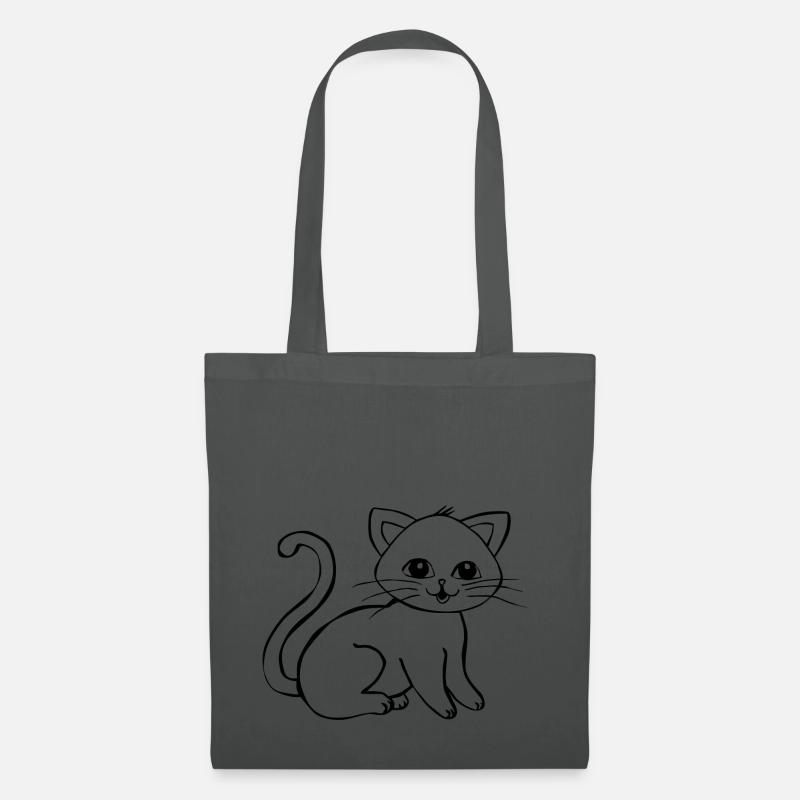 Katze - Stoffbeutel - Graphite