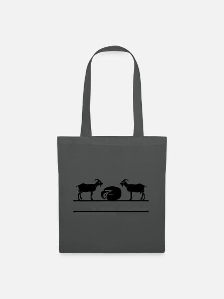 Ziegenkäse-Monogramm. - Stoffbeutel - Graphite