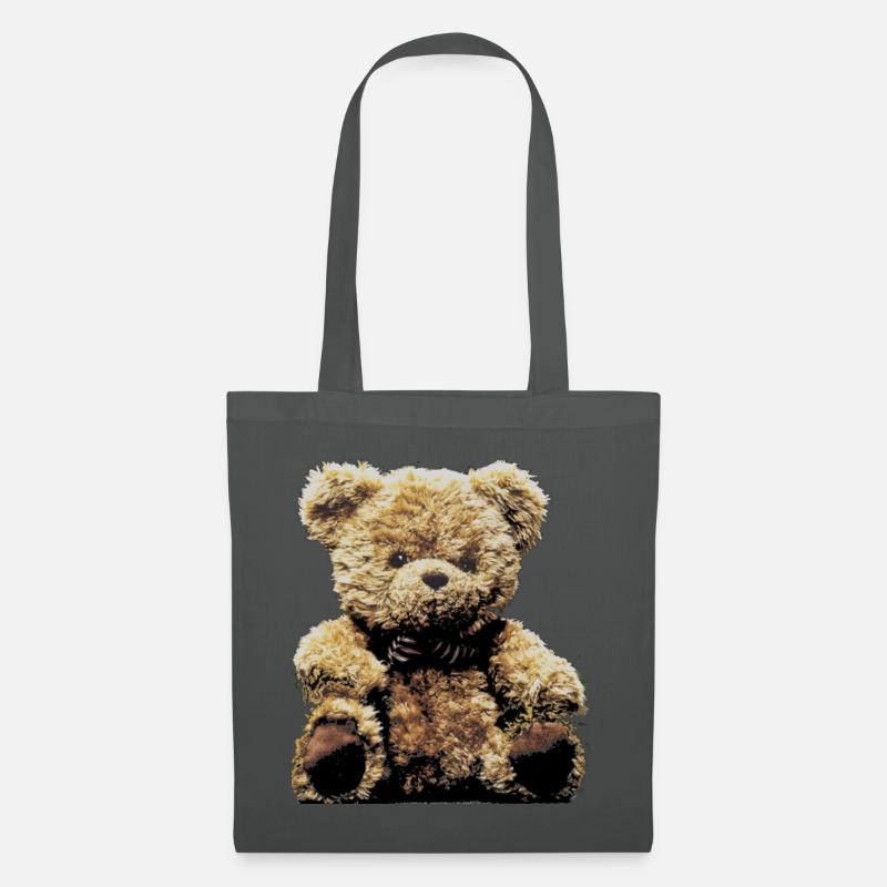 Bär Kuscheltier Stofftier Teddybär - Stoffbeutel - Graphite
