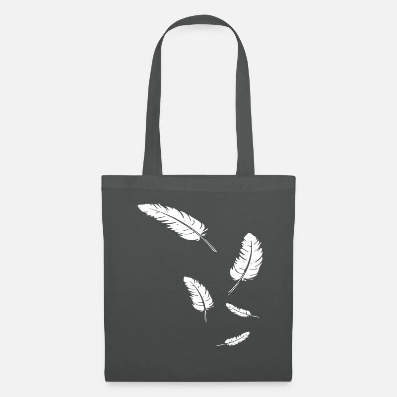 Feathers icon / white - Tote Bag - graphite grey