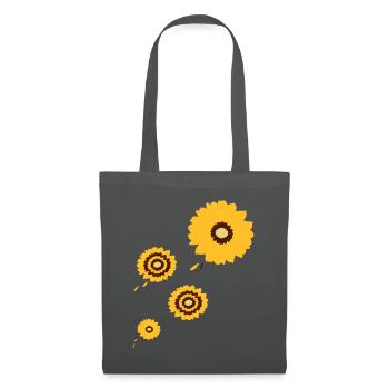 Fleur de tournesol - Sac en tissu - gris graphite - Devant
