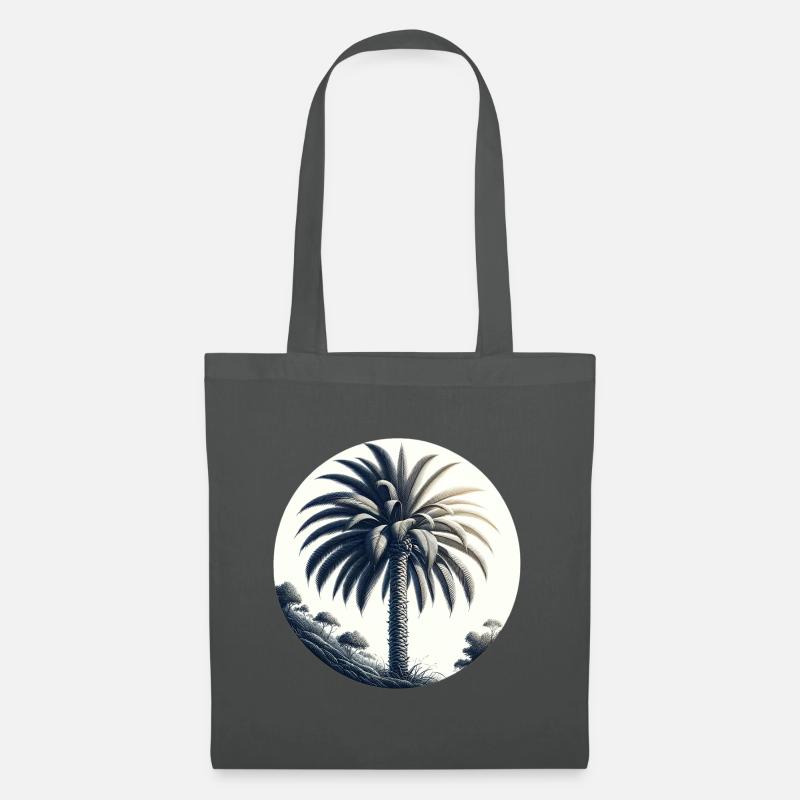 Palme - Stoffbeutel - Graphite