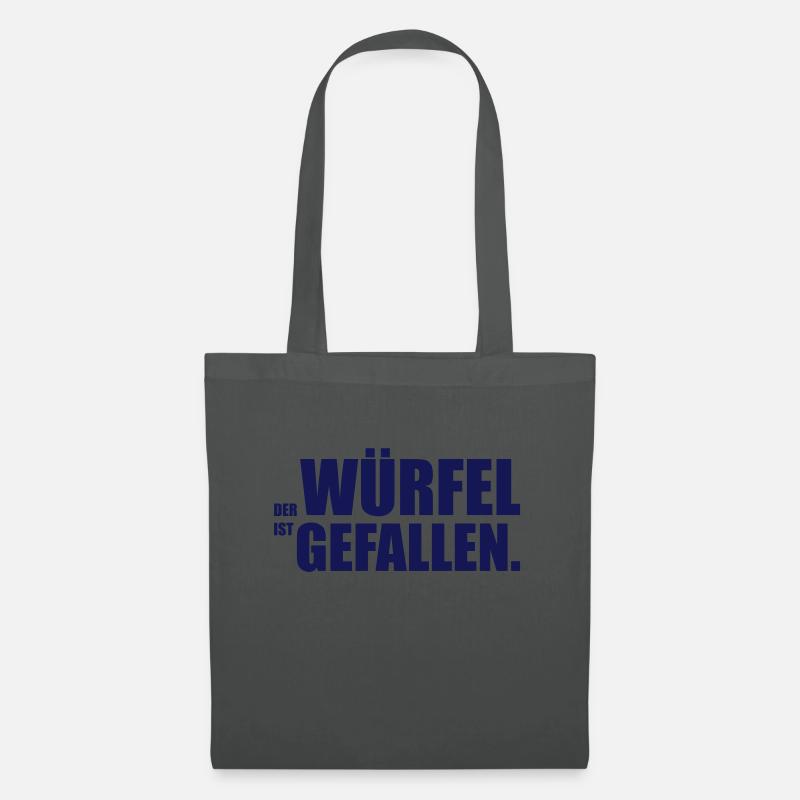 Der Würfel ist gefallen - Stoffbeutel - Graphite