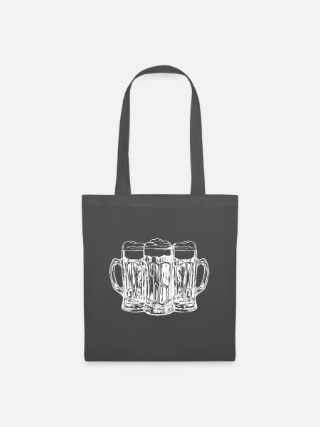 Bier Anstoßen - Stoffbeutel - Graphite