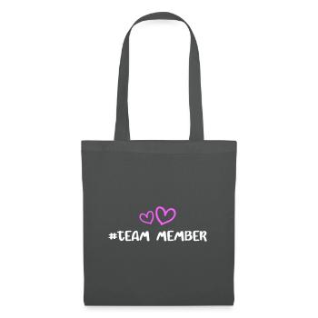 Team Member Heart Love - Tote Bag - graphite grey - Front