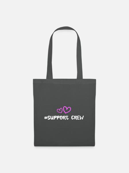 Support Crew Herz Liebe - Stoffbeutel - Graphite