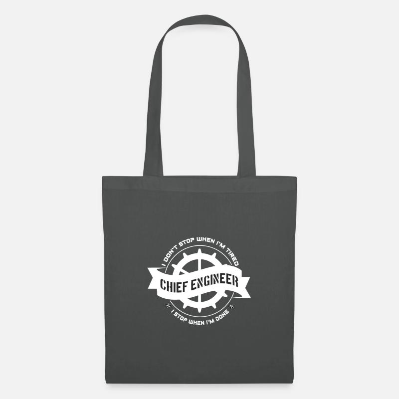 Chief Engineer Never Stop - Stoffbeutel - Graphite