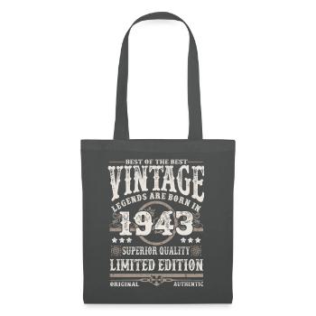 Legends are born in 1943 - Tote Bag - graphite grey - Front