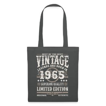 Legends are born in 1965 - Tote Bag - graphite grey - Front