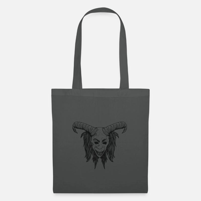 Krampuskopf - Stoffbeutel - Graphite