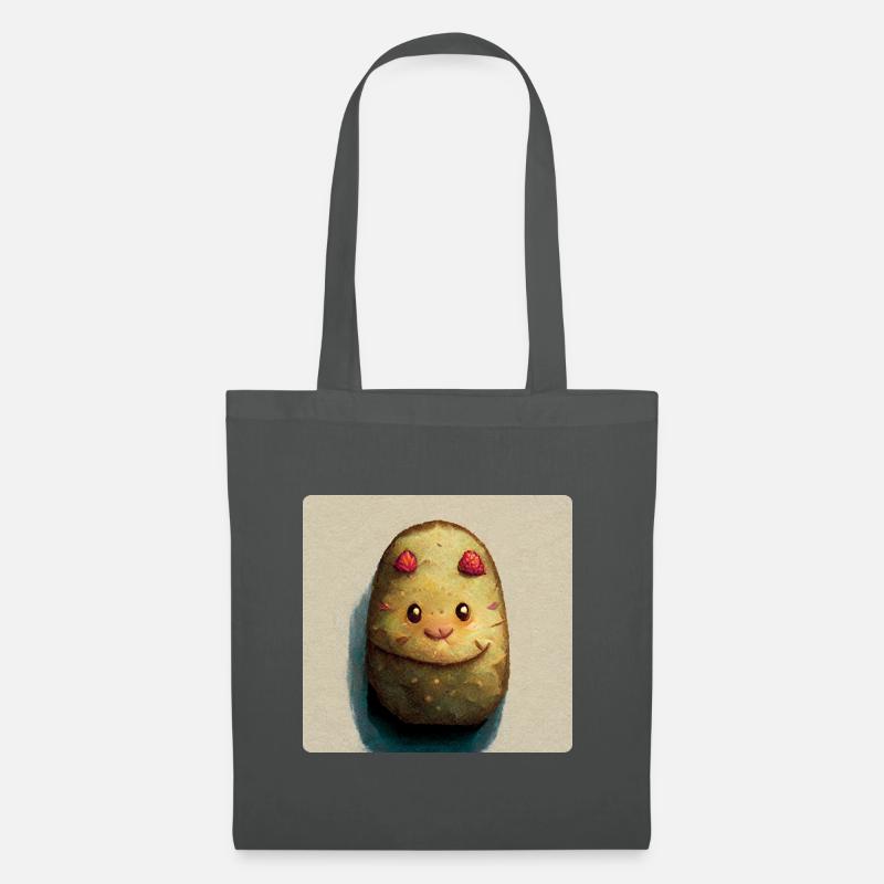 Tiny happy potato that believes in you - Stoffbeutel - Graphite
