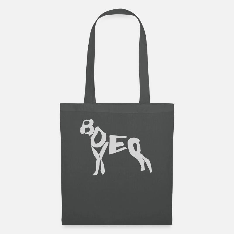 Boxer Hund - Stoffbeutel - Graphite
