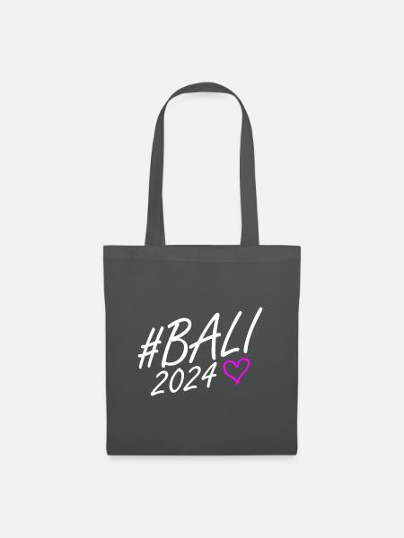 Bali 2024 Herz Reise - Stoffbeutel - Graphite