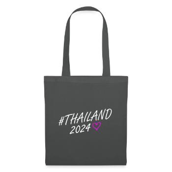 Thailand 2024 Herz Reise - Stoffbeutel - Graphite - Vorne