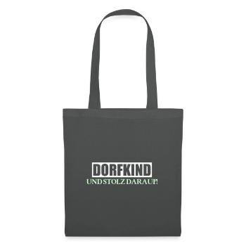 DORFKIND Und stolz darauf! - Stoffbeutel - Graphite - Vorne