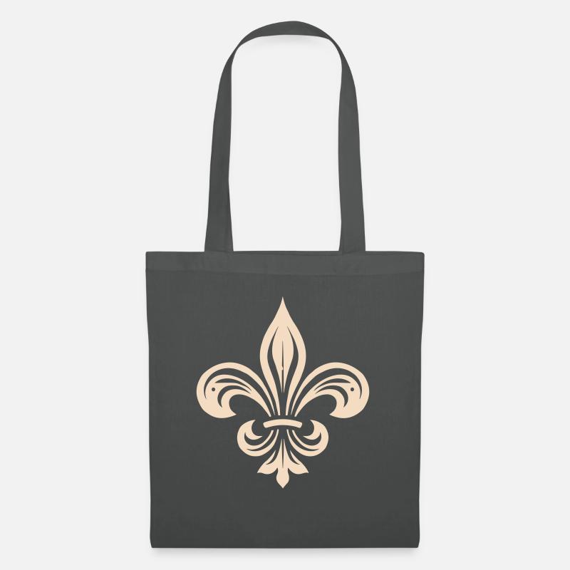 Fleur de Lis - Stoffbeutel - Graphite