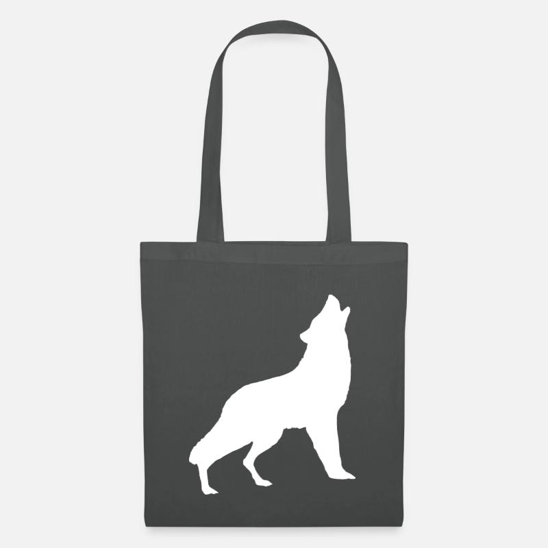 Heulender Wolf - Stoffbeutel - Graphite