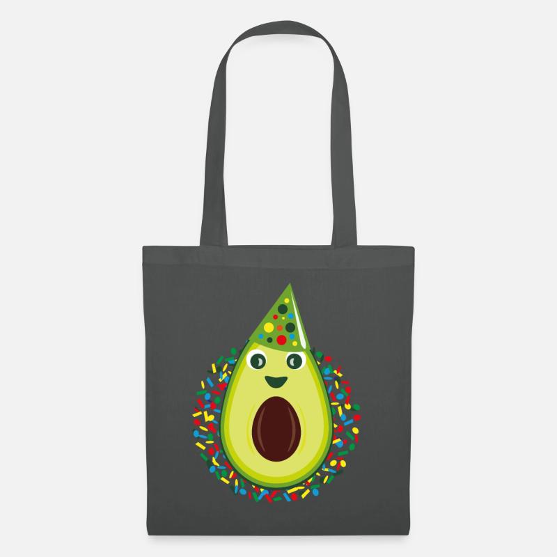 Fasching Avocado mit Konfetti. - Stoffbeutel - Graphite