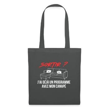 Ich habe bereits ein Programm mit meinem Sofa - Stoffbeutel - Graphite - Vorne