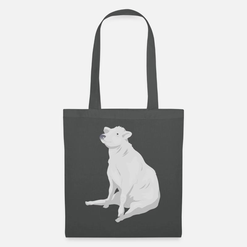 Paula die sitzende Kuh - Stoffbeutel - Graphite