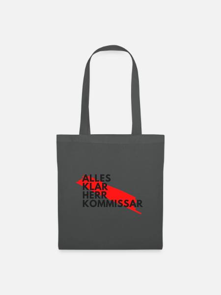 Alles klar Herr Kommissar - Stoffbeutel - Graphite