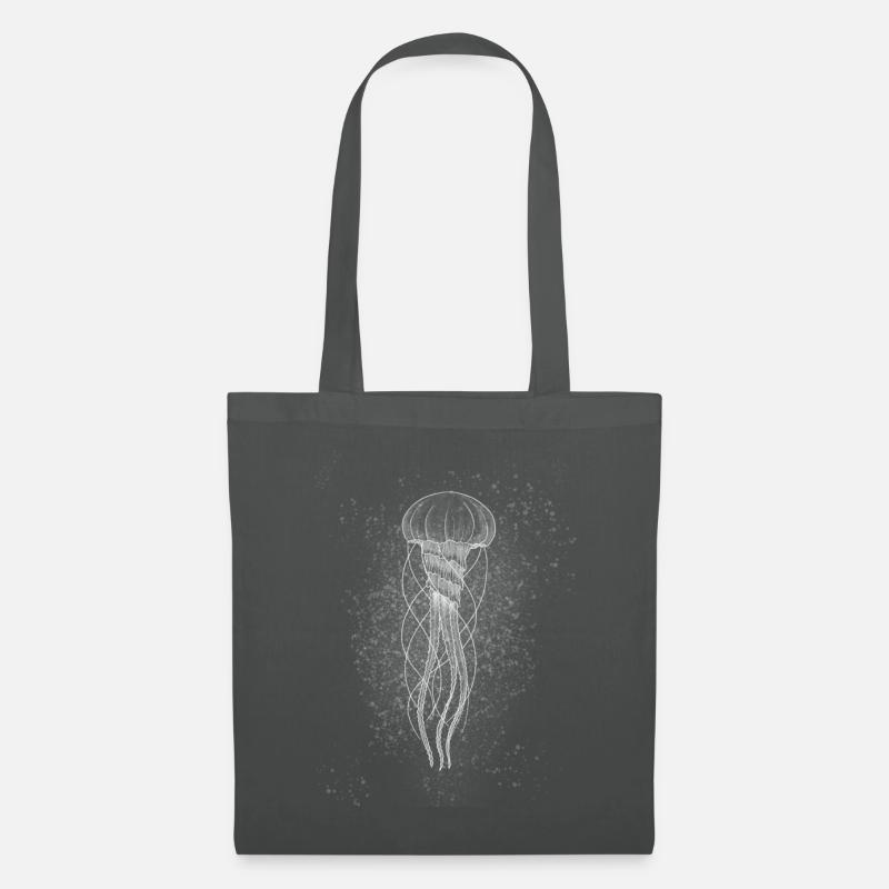 Qualle white - Stoffbeutel - Graphite