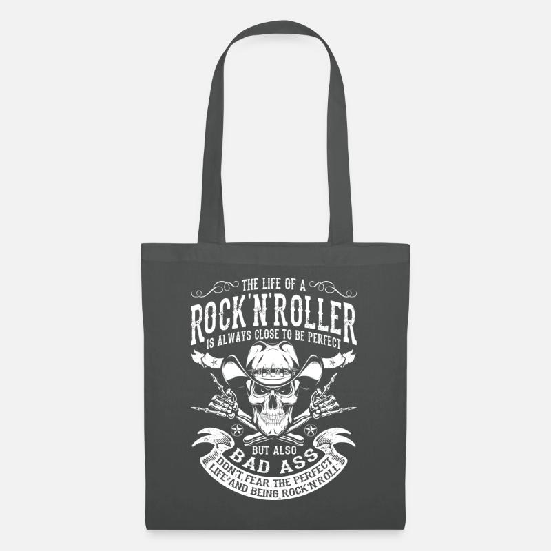 Rock´n´Roll Rockabilly Leben - Stoffbeutel - Graphite