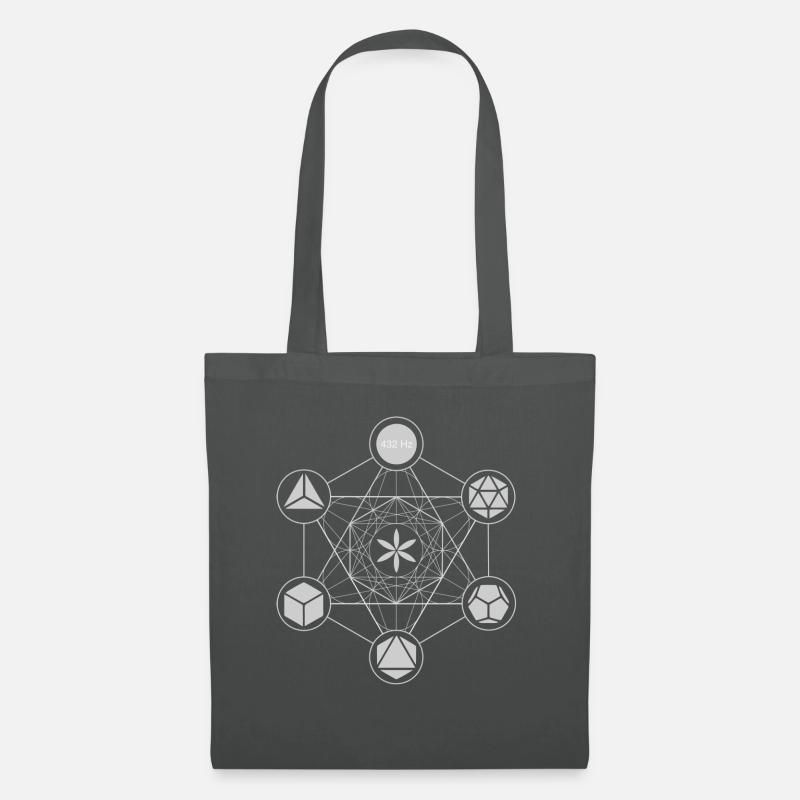 Metatron Vorlage weiß - Stoffbeutel - Graphite
