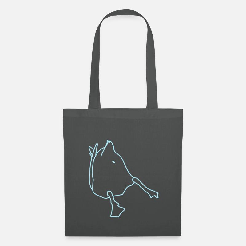 Enten Hintern blau - Stoffbeutel - Graphite