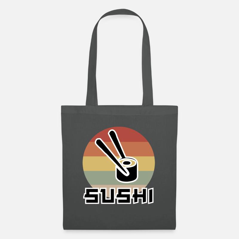 Retro-Sushi - Stoffbeutel - Graphite