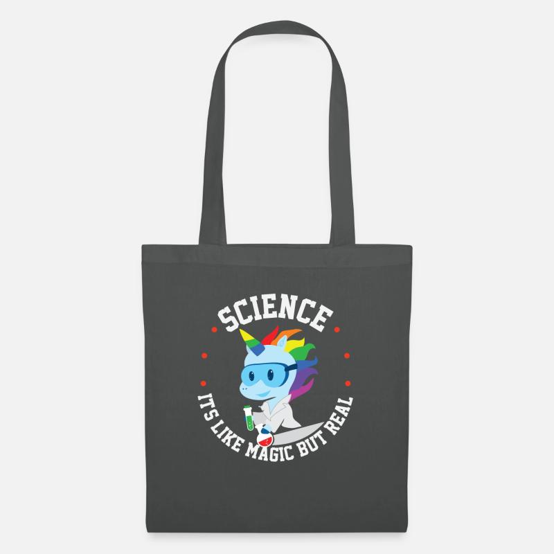 Lustig Wissenschaft Einhorn Spruch Lehrer Geschenk - Stoffbeutel - Graphite