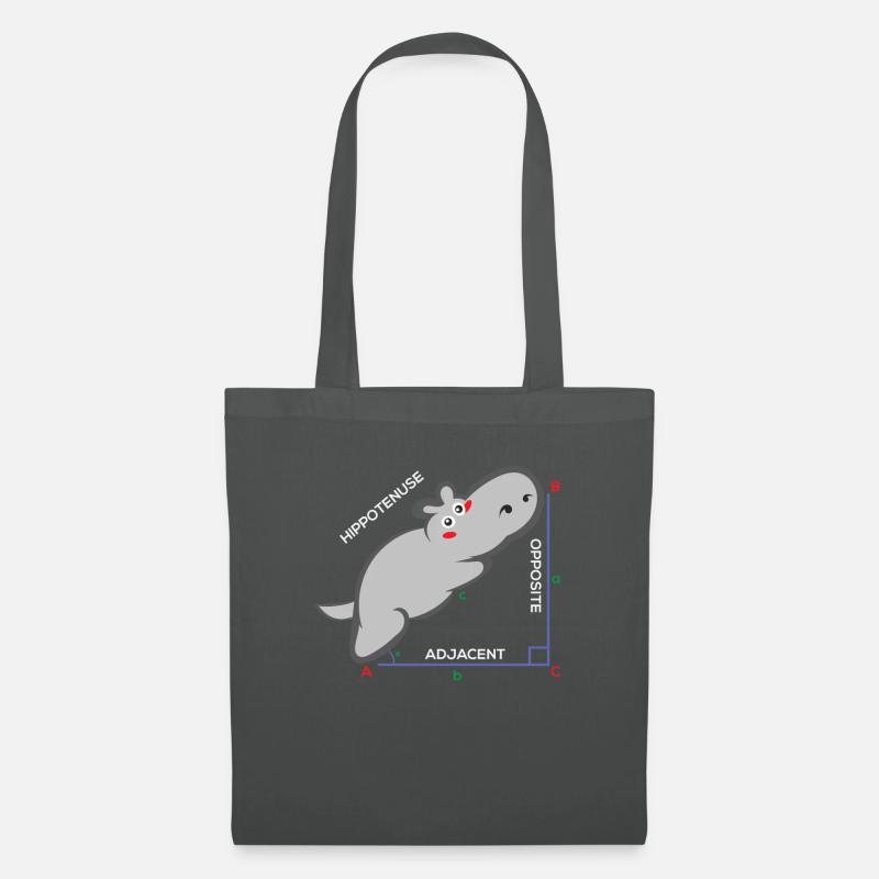 Hippotenuse Lustiges Mathemathik Lehrer Geschenk - Stoffbeutel - Graphite