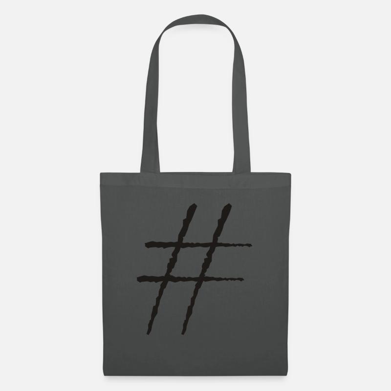 Hashtag - Stoffbeutel - Graphite