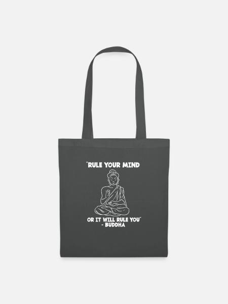 Buddha Yoga Hinduismus Meditation Spirit Religion - Stoffbeutel - Graphite