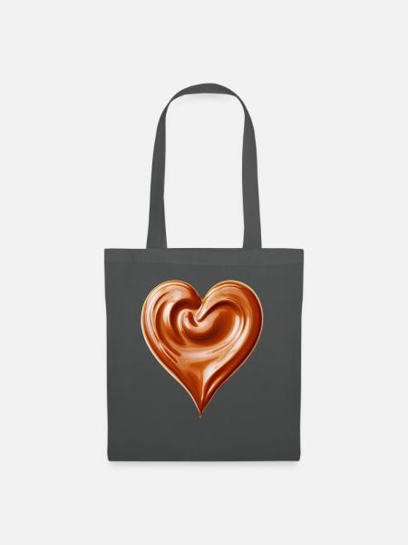 I love ... choco - Stoffbeutel - Graphite
