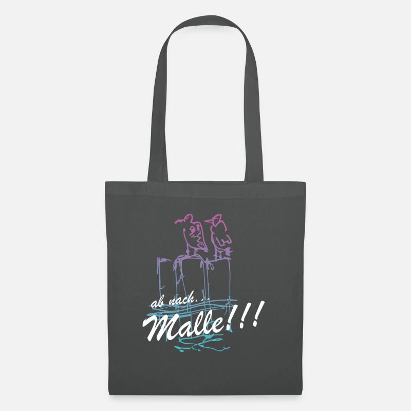 ab nach Malle Majorca Mallorca Insel UrlaubBallear - Stoffbeutel - Graphite