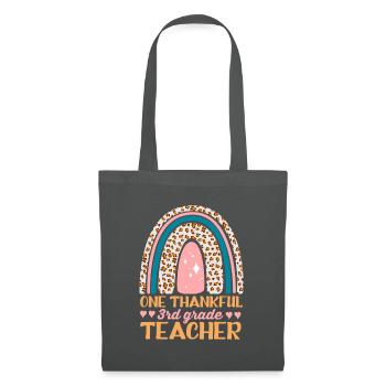 Un design d’enseignant reconnaissant pour la 3ème année - Sac en tissu - gris graphite - Devant