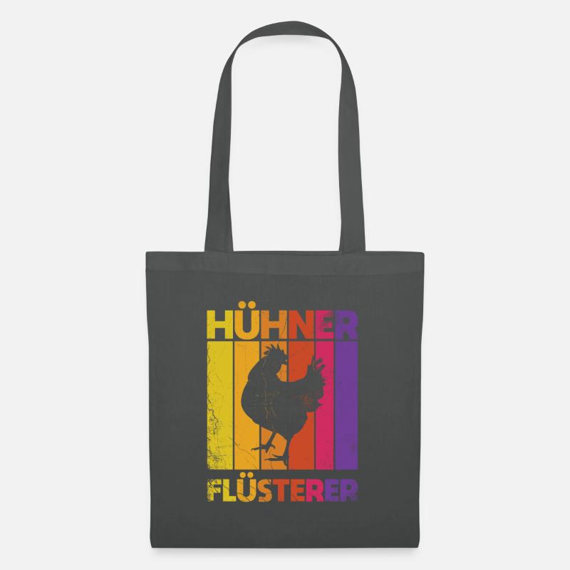 Hühner Flüsterer. Hühner - Stoffbeutel - Graphite