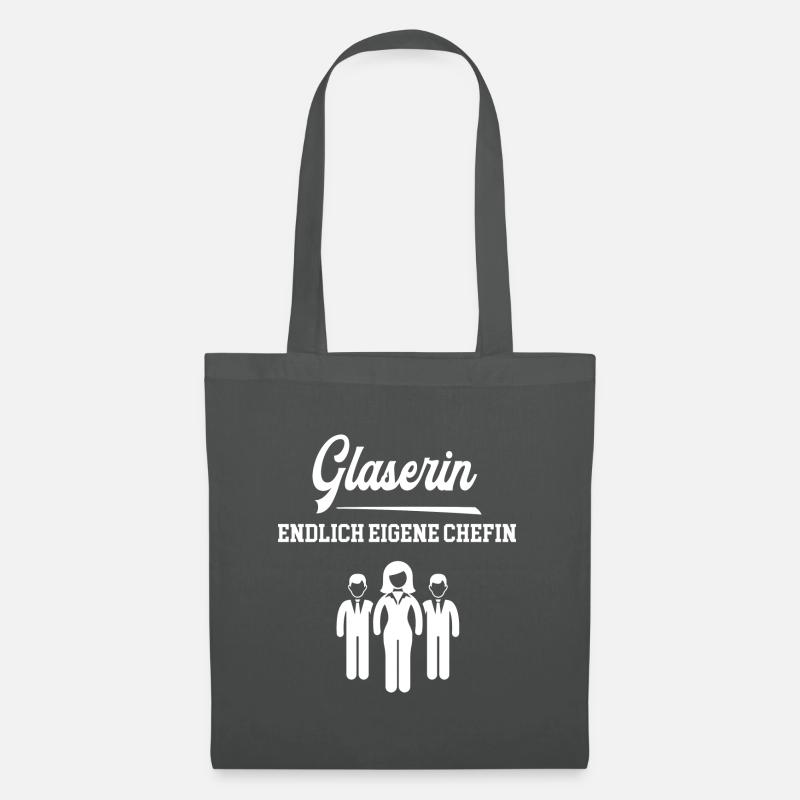 Glaserin Endlich Chefin Glaserei Selbstständig - Stoffbeutel - Graphite