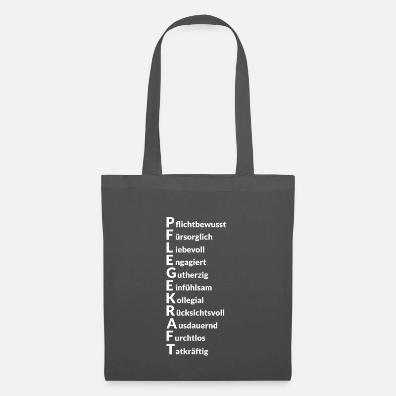 Pflegekraft Geschenkidee - Stoffbeutel - Graphite