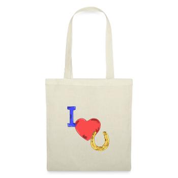 Idée cadeau chevaux - Sac en tissu - nature - Devant