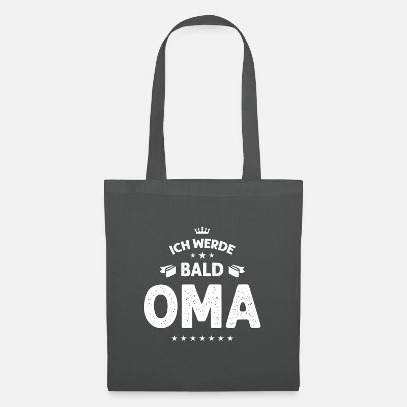 Ich werde bald Oma - Stoffbeutel - Graphite
