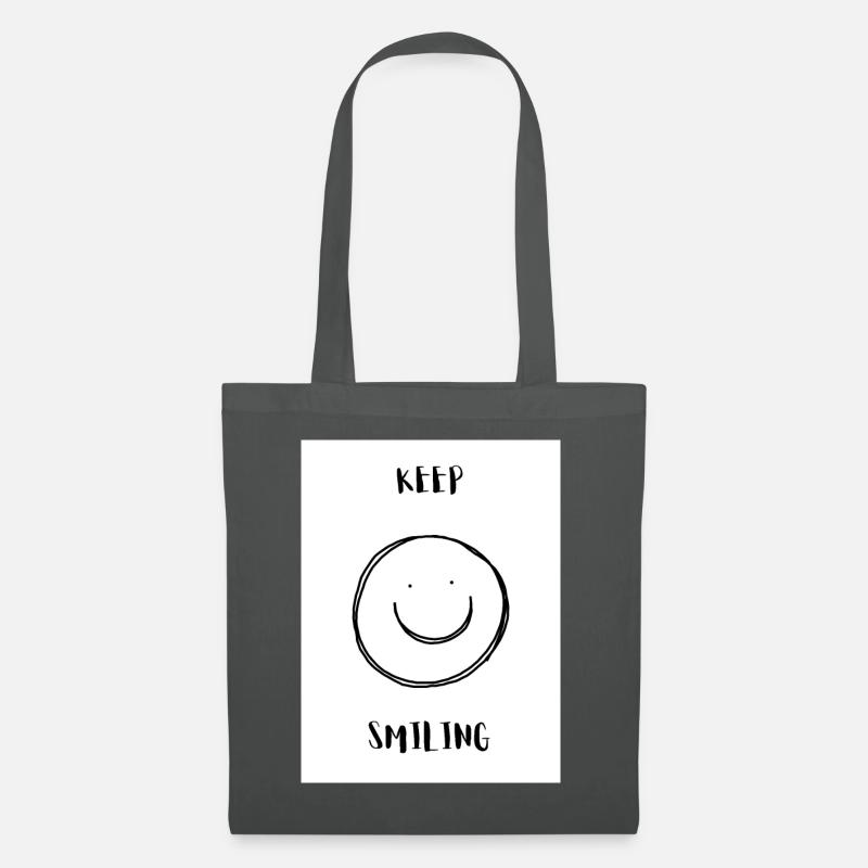 Keep Smiling - Stoffbeutel - Graphite